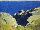 Rocks and Sea by Edward Hopper